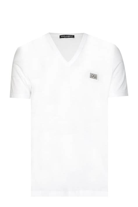 dolce gabbana tshirt herren vneck|Cotton V.